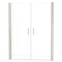 Maxaro Diamond Douchedeur | 160 cm Rvs Helder glas Pendeldeur