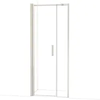 Maxaro Diamond Douchedeur | 90 cm Rvs Helder glas Draaideur