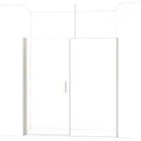 Maxaro Diamond Douchedeur | 200 cm Rvs Helder glas Draaideur