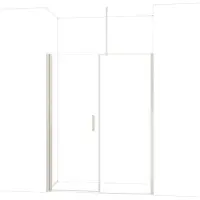 Maxaro Diamond Douchedeur | 160 cm Rvs Helder glas Draaideur