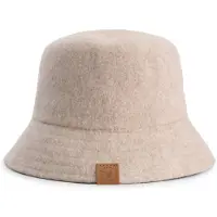 MGO Leisure Wear MGO Mignon Dames - Bucket Hat - Wolmix - Zand