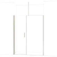 Maxaro Diamond Douchedeur | 160 cm Rvs Helder glas Draaideur