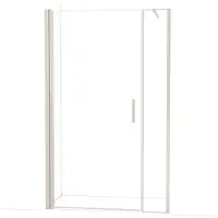 Maxaro Diamond Douchedeur | 130 cm Rvs Helder glas Draaideur
