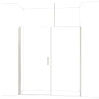 Maxaro Diamond Douchedeur | 190 cm Rvs Helder glas Draaideur