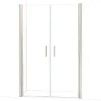 Maxaro Diamond Douchedeur | 140 cm Rvs Helder glas Pendeldeur