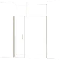 Maxaro Diamond Douchedeur | 170 cm Rvs Helder glas Draaideur