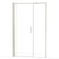 Maxaro Diamond Douchedeur | 130 cm Rvs Helder glas Draaideur