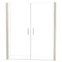 Maxaro Diamond Douchedeur | 180 cm Rvs Helder glas Pendeldeur