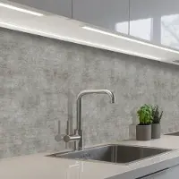KitchenYeah Keuken achterwand 300x60 cm - Spatscherm zelfklevend Beton - Muur - Patronen - Muurbeschermer - Spatwand fornuis