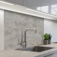 KitchenYeah Keuken achterwand 100x80 cm - Spatscherm zelfklevend Beton - Oud - Grijs - Patronen - Muurbeschermer - Spatwand fornuis