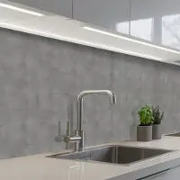 KitchenYeah Keuken achterwand 300x80 cm - Spatscherm zelfklevend Beton - Structuur - Patroon - Muurbeschermer - Spatwand fornuis