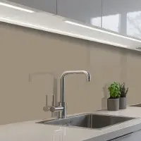 KitchenYeah Keuken achterwand 300x80 cm - Spatscherm zelfklevend Interieur - Kleuren - Beige - Muurbeschermer - Spatwand fornuis