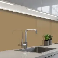 KitchenYeah Keuken achterwand 150x60 cm - Spatscherm zelfklevend Palet - Beige - Interieur - Muurbeschermer - Spatwand fornuis