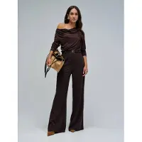 Salsa Jeans Jumpsuit chocoladebruin