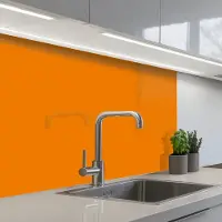 KitchenYeah Keuken achterwand 80x60 cm - Spatscherm zelfklevend Oranje - Seizoenen - Herfst - Kleur - Muurbeschermer - Spatwand fornuis
