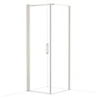 Maxaro Diamond Douchecabine | 80x70 cm Rvs Helder glas Draaideur Rechthoek