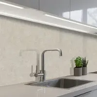 KitchenYeah Keuken achterwand 250x60 cm - Spatscherm zelfklevend Steen - Beton print - Patronen - Muurbeschermer - Spatwand fornuis