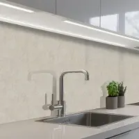 KitchenYeah Keuken achterwand 350x60 cm - Spatscherm zelfklevend Steen - Beton print - Patronen - Muurbeschermer - Spatwand fornuis