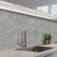 KitchenYeah Keuken achterwand 300x80 cm - Spatscherm zelfklevend Beton - Patronen - Industrieel - Muurbeschermer - Spatwand fornuis