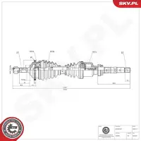 ESEN SKV 40SKV141 Aandrijfas