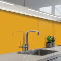 KitchenYeah Keuken achterwand 250x60 cm - Spatscherm zelfklevend Okergeel - Herfst - Interieur - Muurbeschermer - Spatwand fornuis