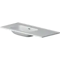 Xenz Nook keramisch wastafelblad met wegzetvlak 120x46 glans wit, 1 kraangat, kom links