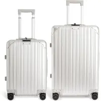 Create - Harde aluminium koffer met TSA-slot en multidirectionele wielen - Set: S en M - LUGGAGE ALUMINIUM