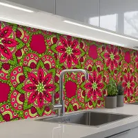 KitchenYeah Keuken achterwand 250x60 cm - Spatscherm zelfklevend Hippie - Mandala - Bloemen - Design - Muurbeschermer - Spatwand fornuis