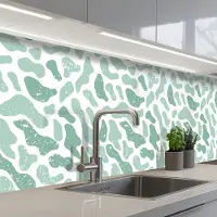 KitchenYeah Keuken achterwand 250x60 cm - Spatscherm zelfklevend Abstract - Verf - Patroon - Grijs - Dierenprint - Muurbeschermer - Spatwand fornuis