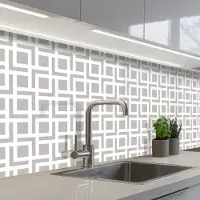 KitchenYeah Keuken achterwand 300x80 cm - Spatscherm zelfklevend Design - Lijn - Patroon - Muurbeschermer - Spatwand fornuis