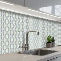 KitchenYeah Keuken achterwand 200x60 cm - Spatscherm zelfklevend Design - Vintage - Abstract - Muurbeschermer - Spatwand fornuis