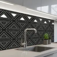 KitchenYeah Keuken achterwand 100x60 cm - Spatscherm zelfklevend Geometrie - Design - Mozaïek - Muurbeschermer - Spatwand fornuis