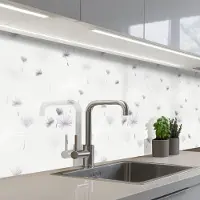 KitchenYeah Keuken achterwand 300x60 cm - Spatscherm zelfklevend Design - Paardenbloem - Bloemen - Muurbeschermer - Spatwand fornuis