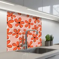 KitchenYeah Keuken achterwand 80x80 cm - Spatscherm zelfklevend Patronen - Vintage - Bloem - Muurbeschermer - Spatwand fornuis