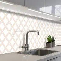 KitchenYeah Keuken achterwand 350x60 cm - Spatscherm zelfklevend Lijn - Geometrie - Patronen - Abstract - Muurbeschermer - Spatwand fornuis