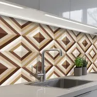 KitchenYeah Keuken achterwand 150x80 cm - Spatscherm zelfklevend Retro - Ster - Design - Muurbeschermer - Spatwand fornuis