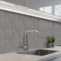 KitchenYeah Keuken achterwand 500x80 cm - Spatscherm zelfklevend Beton - Structuur - Patroon - Muurbeschermer - Spatwand fornuis