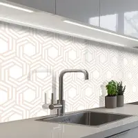 KitchenYeah Keuken achterwand 300x60 cm - Spatscherm zelfklevend Design - Geometrie - Patroon - Muurbeschermer - Spatwand fornuis