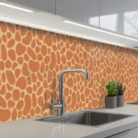 KitchenYeah Keuken achterwand 350x60 cm - Spatscherm zelfklevend Giraffe - Afrika - Design - Muurbeschermer - Spatwand fornuis