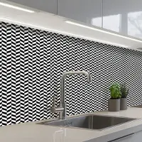 KitchenYeah Keuken achterwand 250x80 cm - Spatscherm zelfklevend Abstract - Patronen - Design - Lijn - Muurbeschermer - Spatwand fornuis