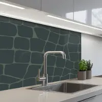 KitchenYeah Keuken achterwand 80x60 cm - Spatscherm zelfklevend Krokodil - Reptielen - Patronen - Grijs - Muurbeschermer - Spatwand fornuis