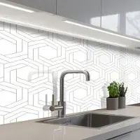 KitchenYeah Keuken achterwand 200x80 cm - Spatscherm zelfklevend Design - Geometrie - Patronen - Abstract - Muurbeschermer - Spatwand fornuis