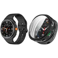 Strap-it Bundel – siliconen horlogebandje (zwart) + TPU beschermcase (zwart) – geschikt voor Samsung Galaxy Watch 8 40mm