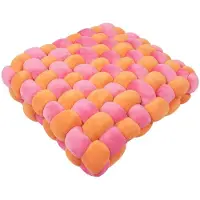 COOCKOO kussen Velvet Vibe oranje/roze - 40 x 40 x 9.5 cm