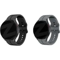 Bandz Bundel – Zwart Siliconen Bandje ‘Extreme’ + Zilveren Milanese Loop – geschikt voor Samsung Galaxy Watch 7 / 6 / 5 / 4 / FE (40mm & 44mm / Classic / Pro)