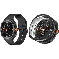 Strap-it 2-in-1 bundel: Siliconen bandje met gespsluiting + TPU Soft case hoesje – zwart – stevig & stijlvol – geschikt voor Galaxy Watch 8 Classic – 46mm