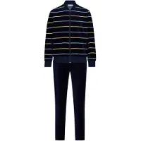 Pastunette - Huispak - Blue Retreat - Velours - Blauw - Gestreept - Maat S