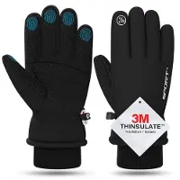 BOTC Fietshandschoenen Windproof/Waterproof - Handschoenen Met Touchscreen - XL - Zwart