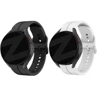 Bandz Bundel – 2x siliconen sportbandje ‘Extreme’ – zwart + wit – geschikt voor Samsung Galaxy Watch 7 / 6 / 5 / 4 / Watch FE (40mm & 44mm / Classic / Pro)