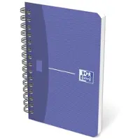 Oxford - OFFICE Essentials - Spiraalblok - 180 bladzijden - 90 pagina - formaat 9 x 14 cm - geruit 5x5mm - Lilla/Blauw